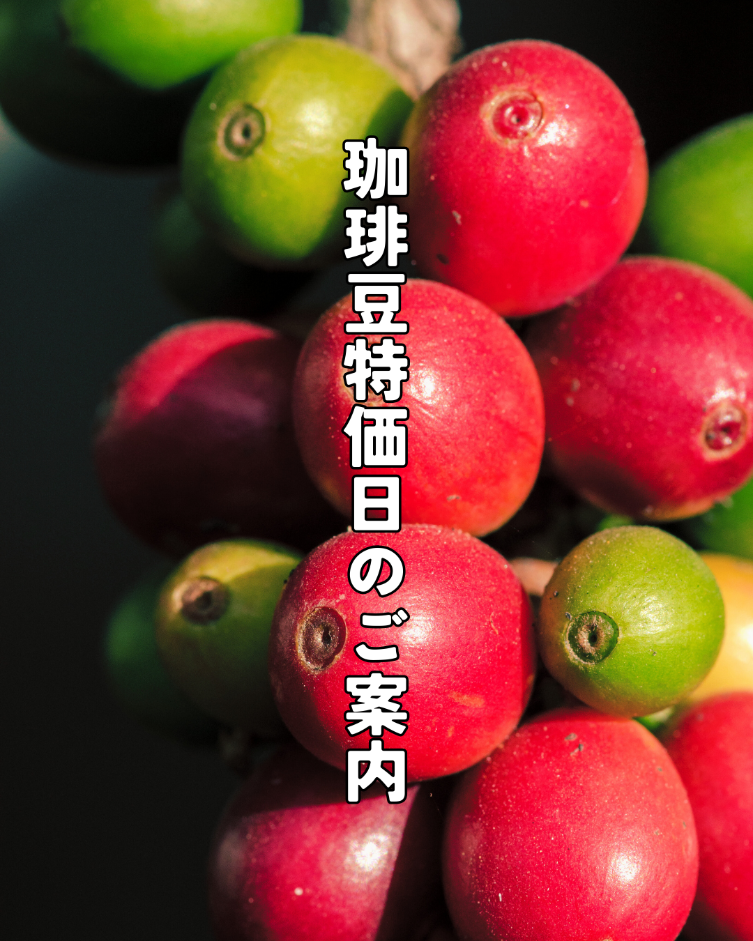 ☆毎月15日は珈琲豆特価日☆